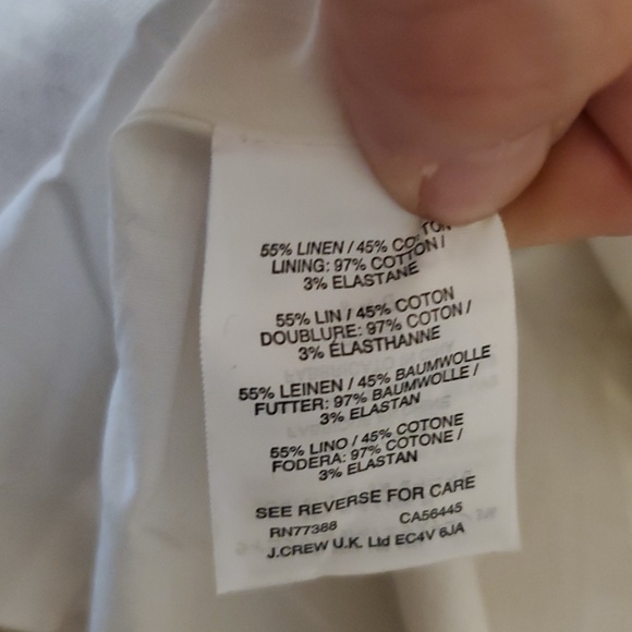 J.Crew Regent Metallic Gold Linen Blend Blazer Sport Coat Size 6 - Picture 9 of 11